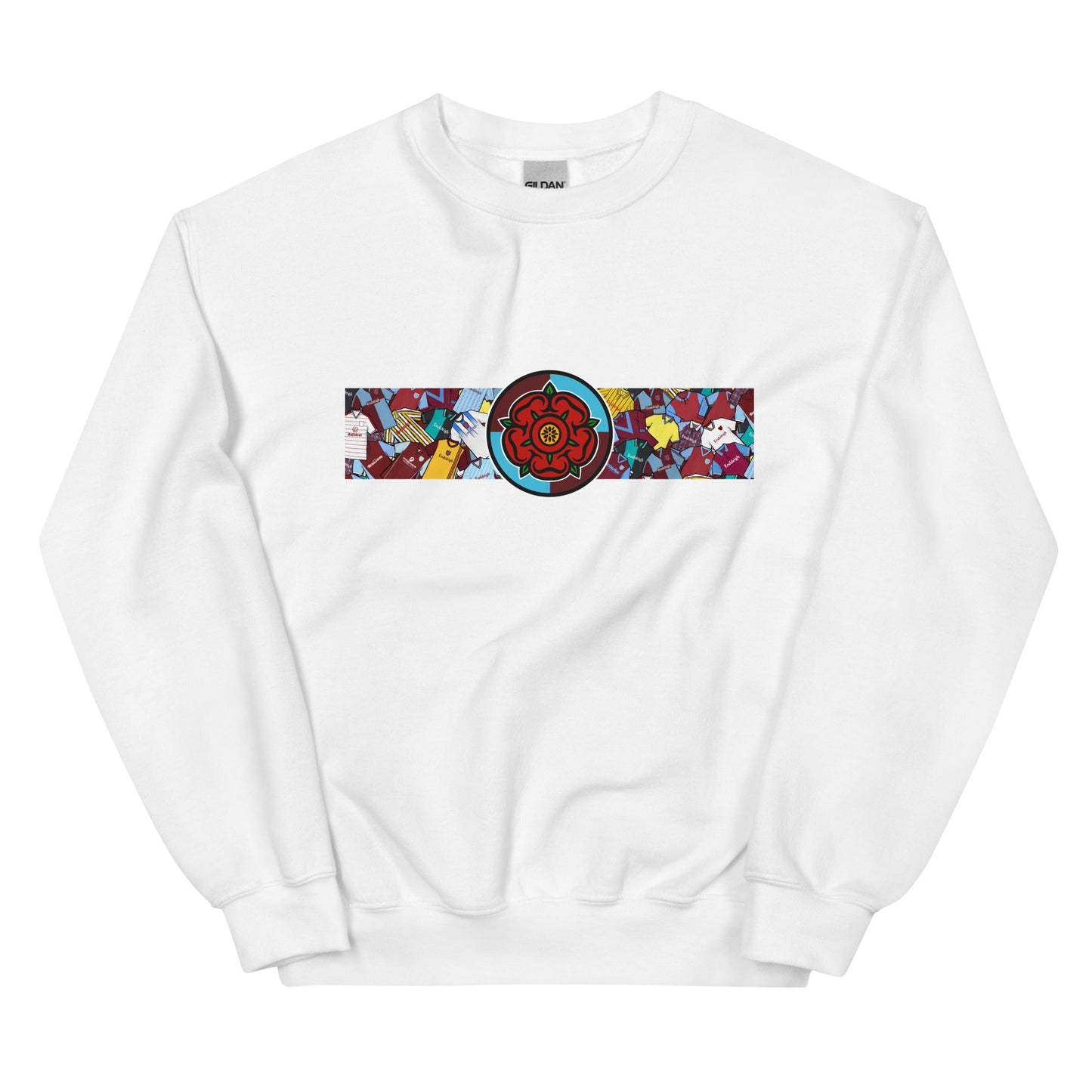 Burnley Lancashire Rose Retro Football Unisex Sweatshirt