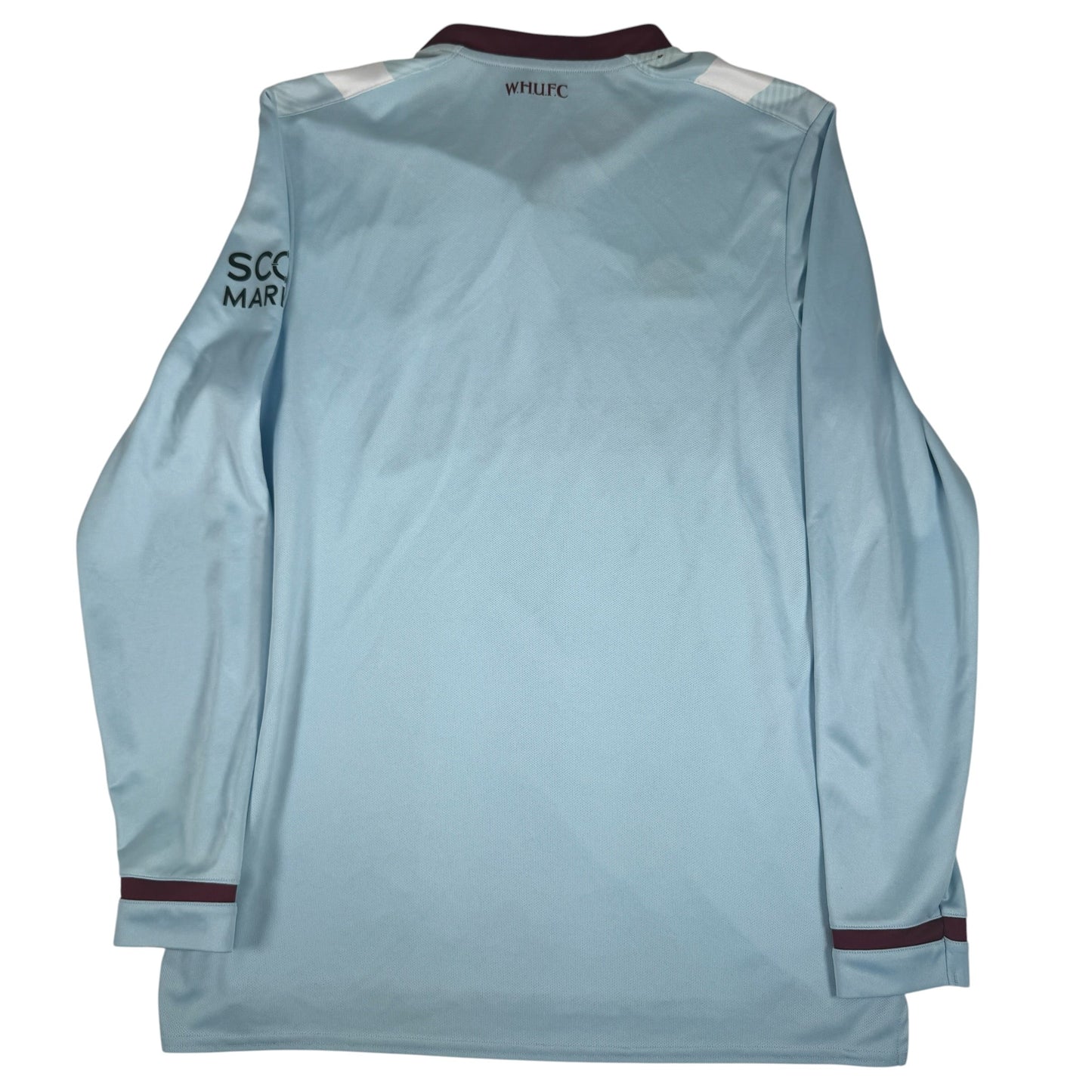 West Ham United 2021/2022 Away Long Sleeve Football Shirt Large