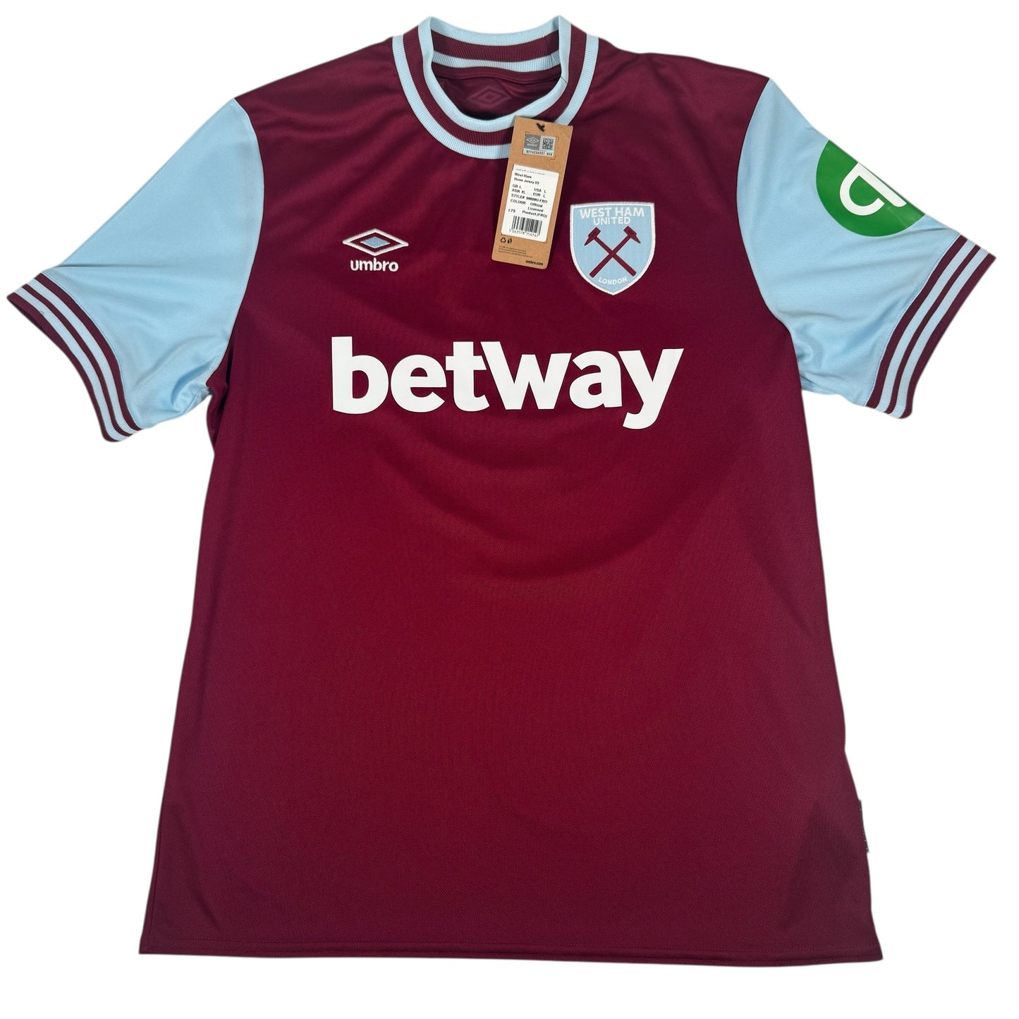 West Ham United 2024/2025 Home Football Shirt Large BNWT