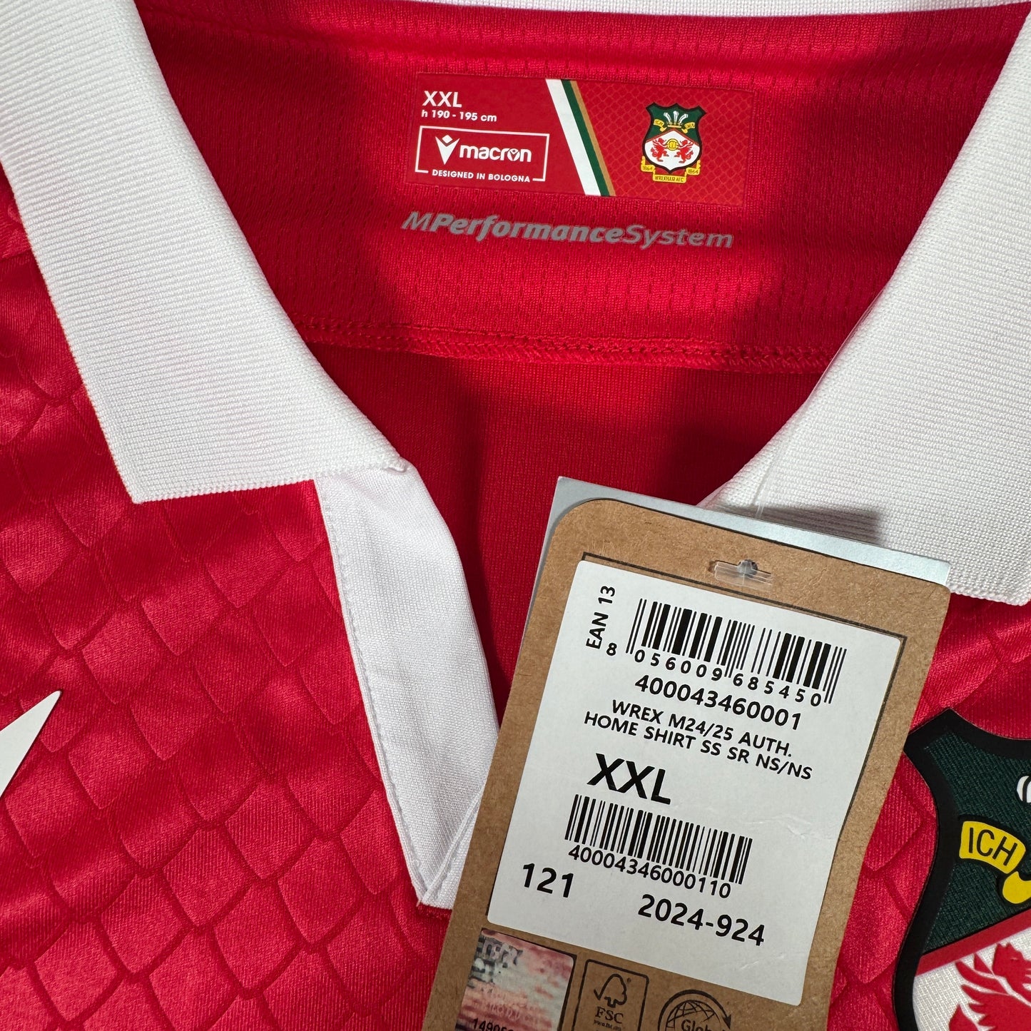 Wrexham 2024/2025 Home Football Shirt 2XL BNWT