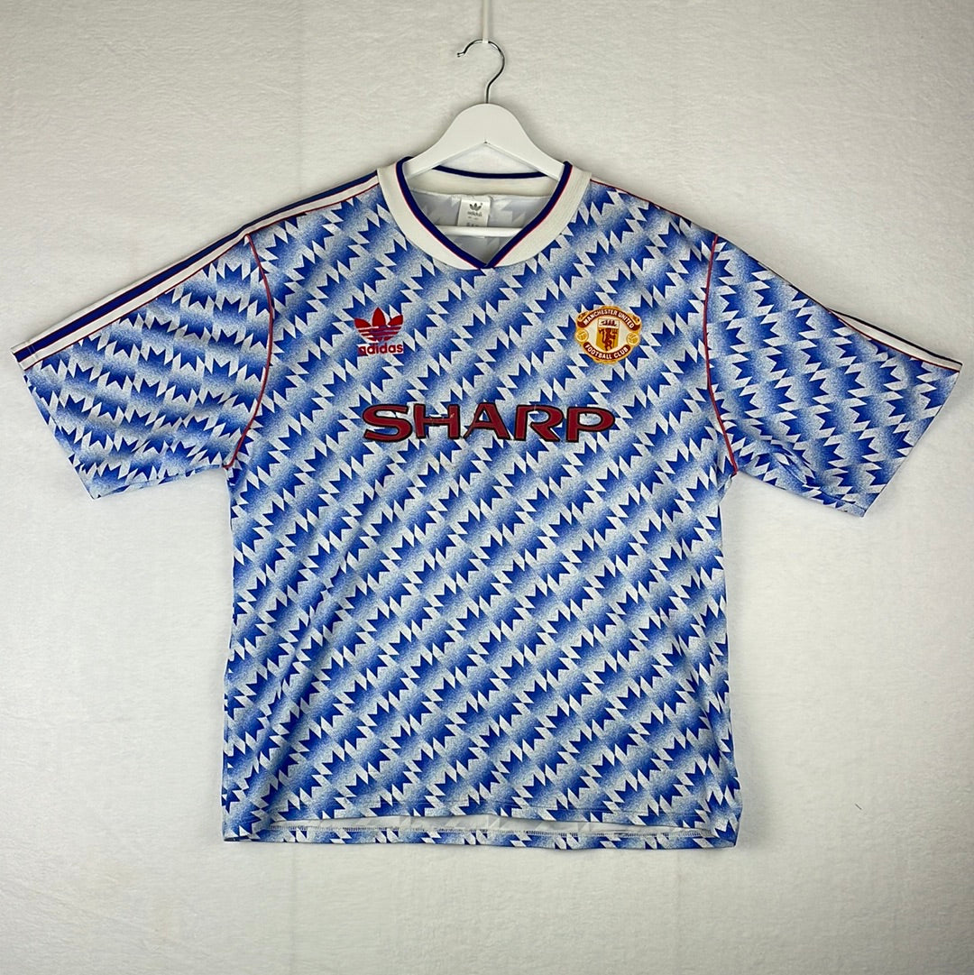 Manchester United 1990 Away Shirt - Snowflake - Large - Excellent Cond –  Casual Football Shirts