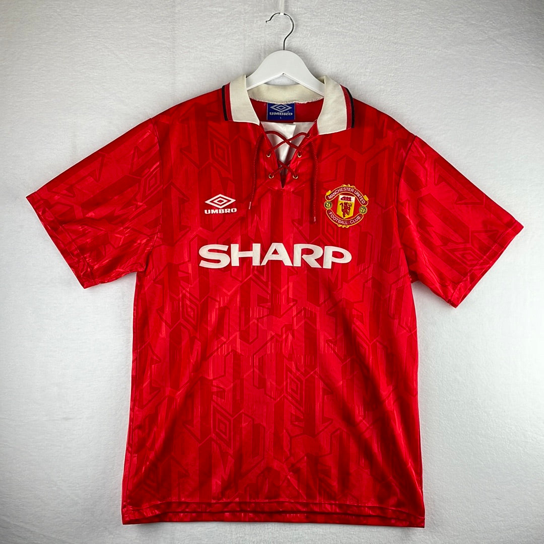 1993 1994 Manchester United Umbro home jersey Vintage Sharp Original L size