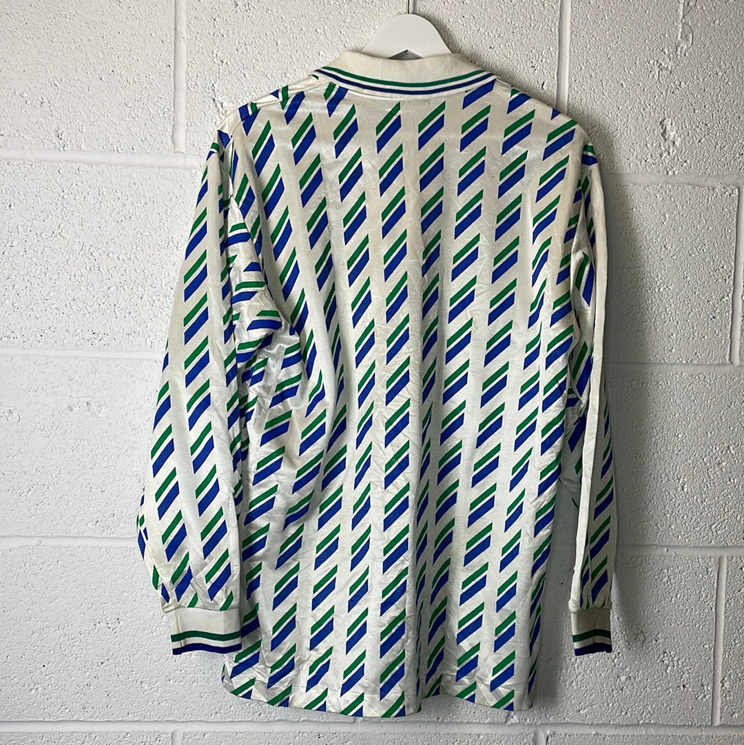 Vintage ASICS Shirt Blue/ Green Template - Extra Large - Good Condition