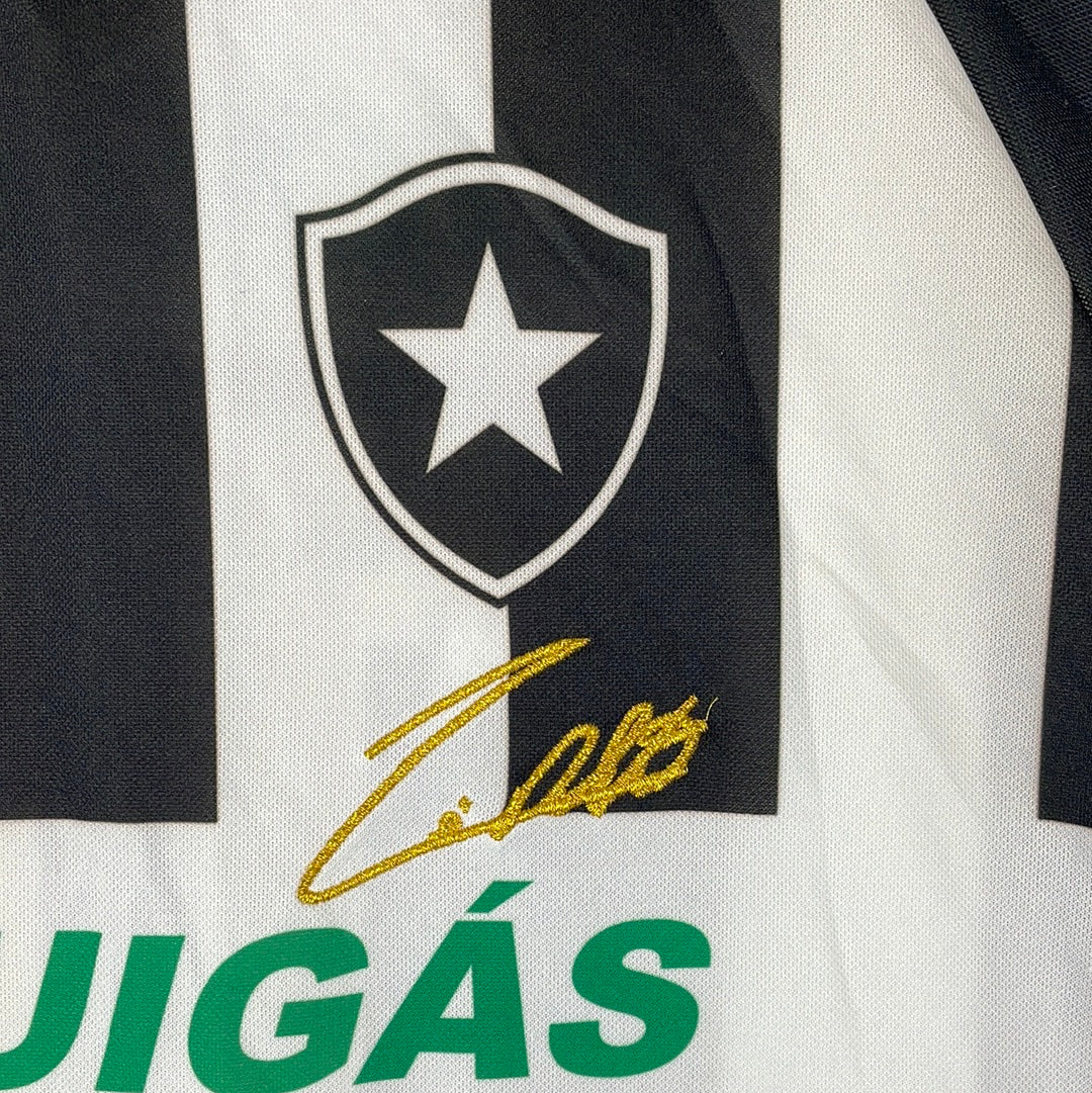 Botafogo 2007/2008 Home Shirt - Large - Ze Roberto Signature Edition
