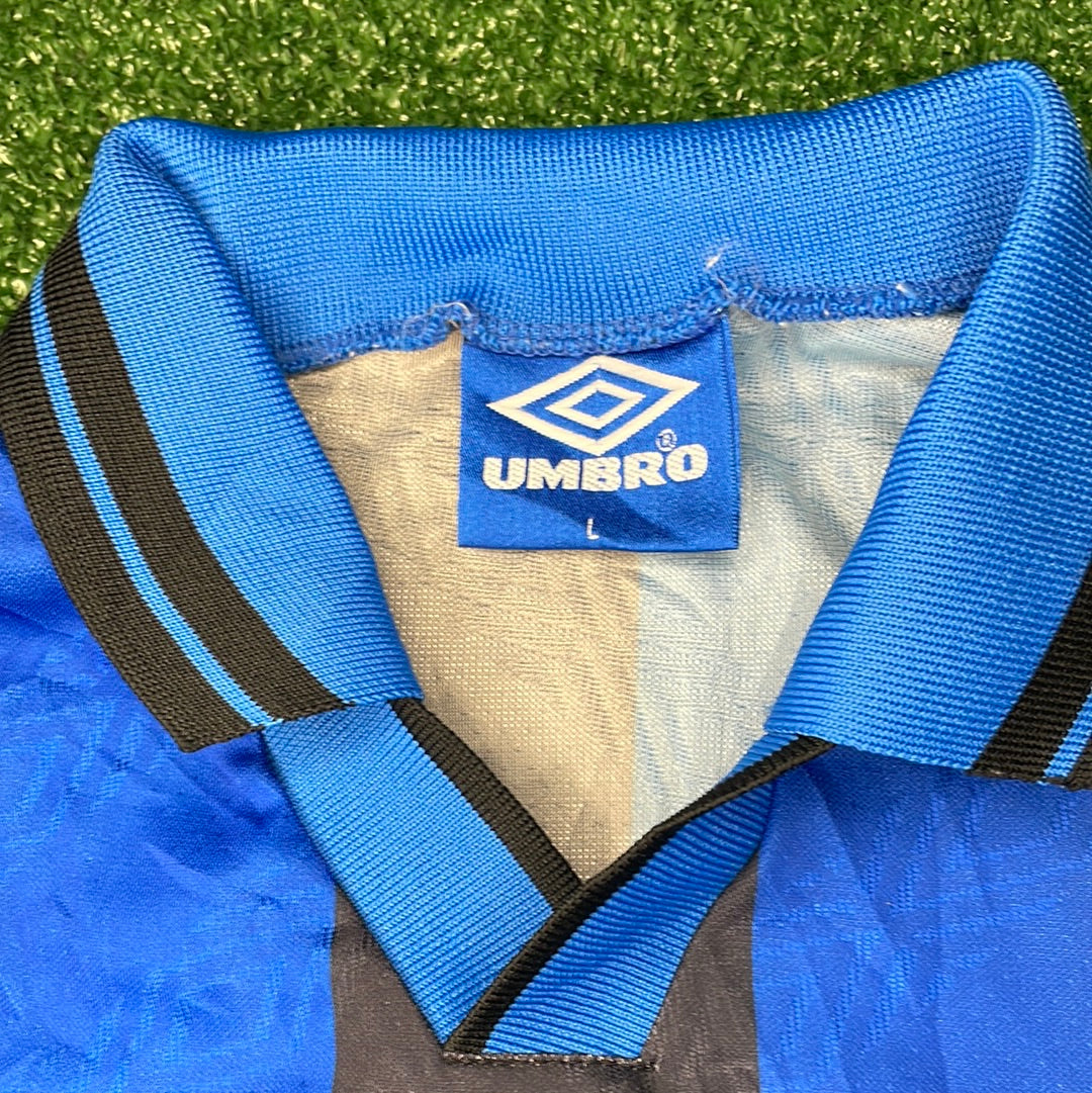 Inter Milan 1995-1996 Home Shirt - LARGE - 8.5/10 Condition - Umbro - Pirelli