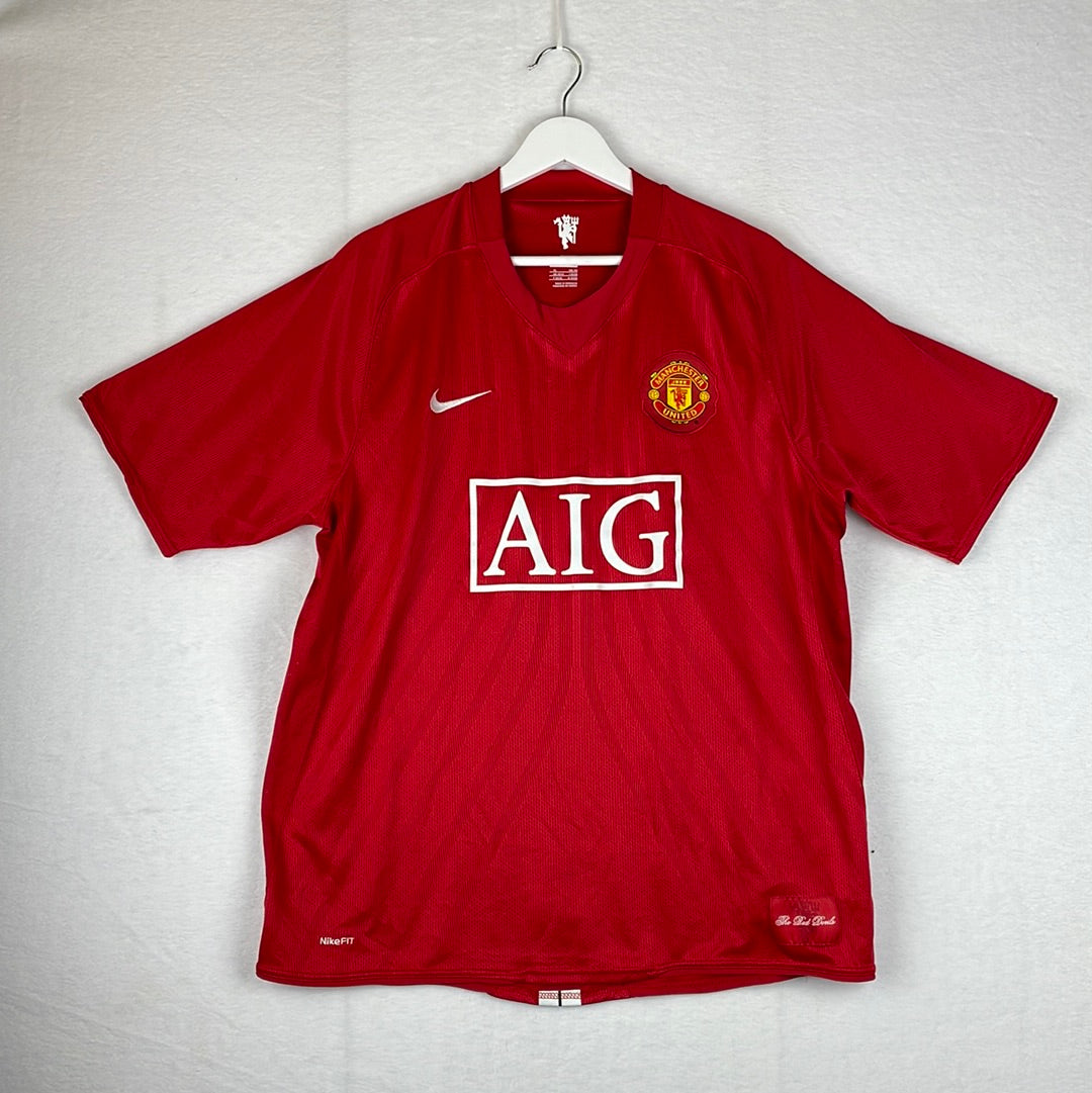 Manchester United 2007/2008 Home Shirt - XL - RONALDO 7 - Excellent - Nike code 237924-666