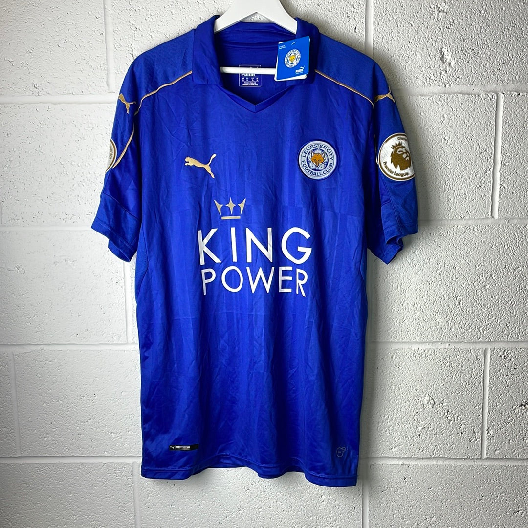 Leicester City 2016 2017 Home Shirt - XL - New - DRINKWATER 4