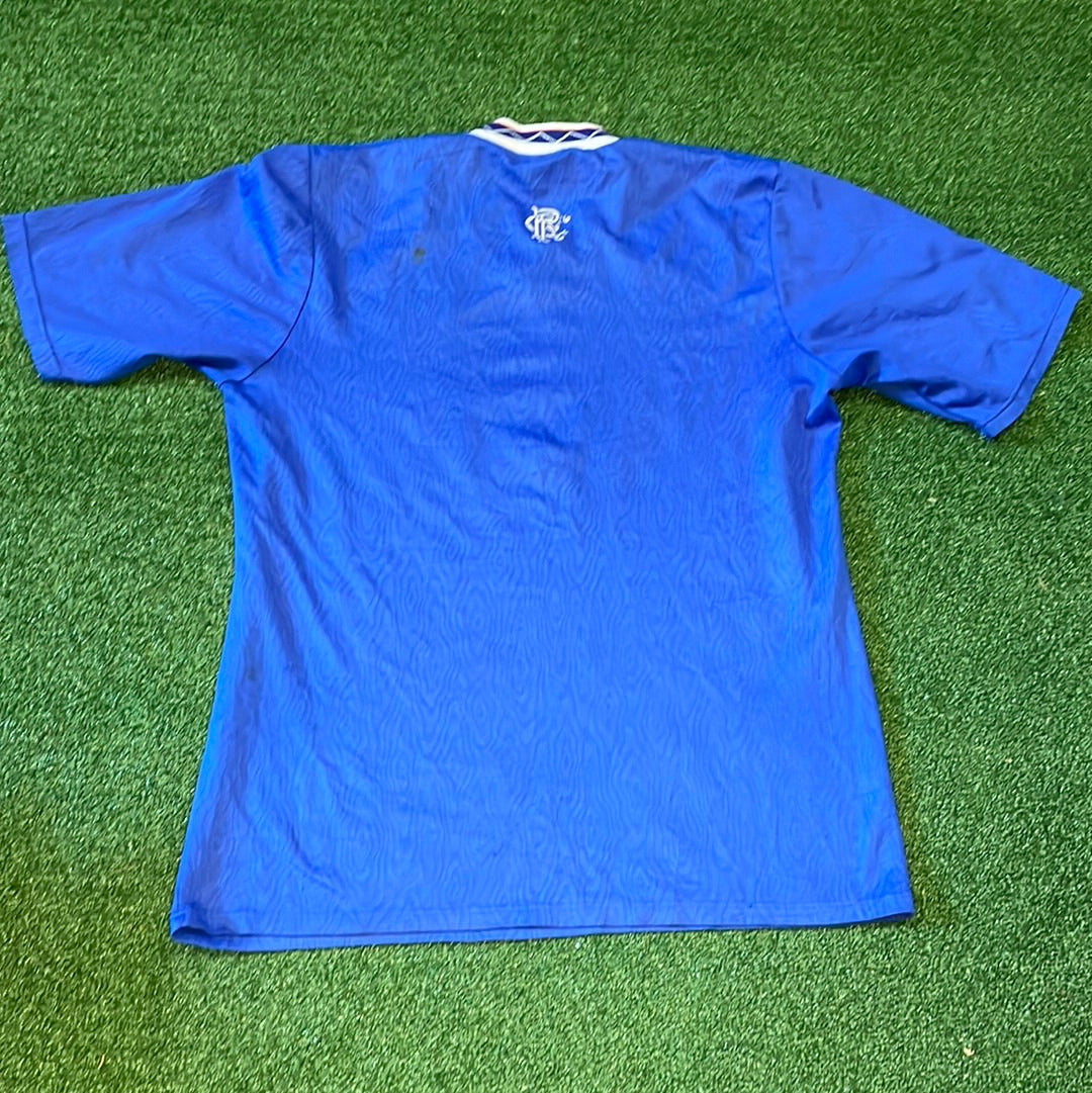 Glasgow Rangers 1990-1991-1992 Home Shirt - Adults - 8/10 Condition - Vintage