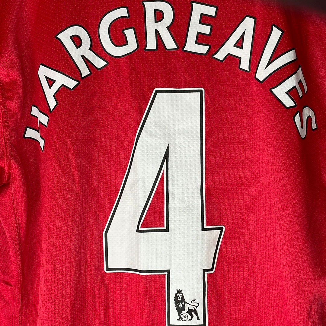 Manchester United 2007/2008 Home Shirt - HARGREAVES 4 - Medium - Nike code 237924-666
