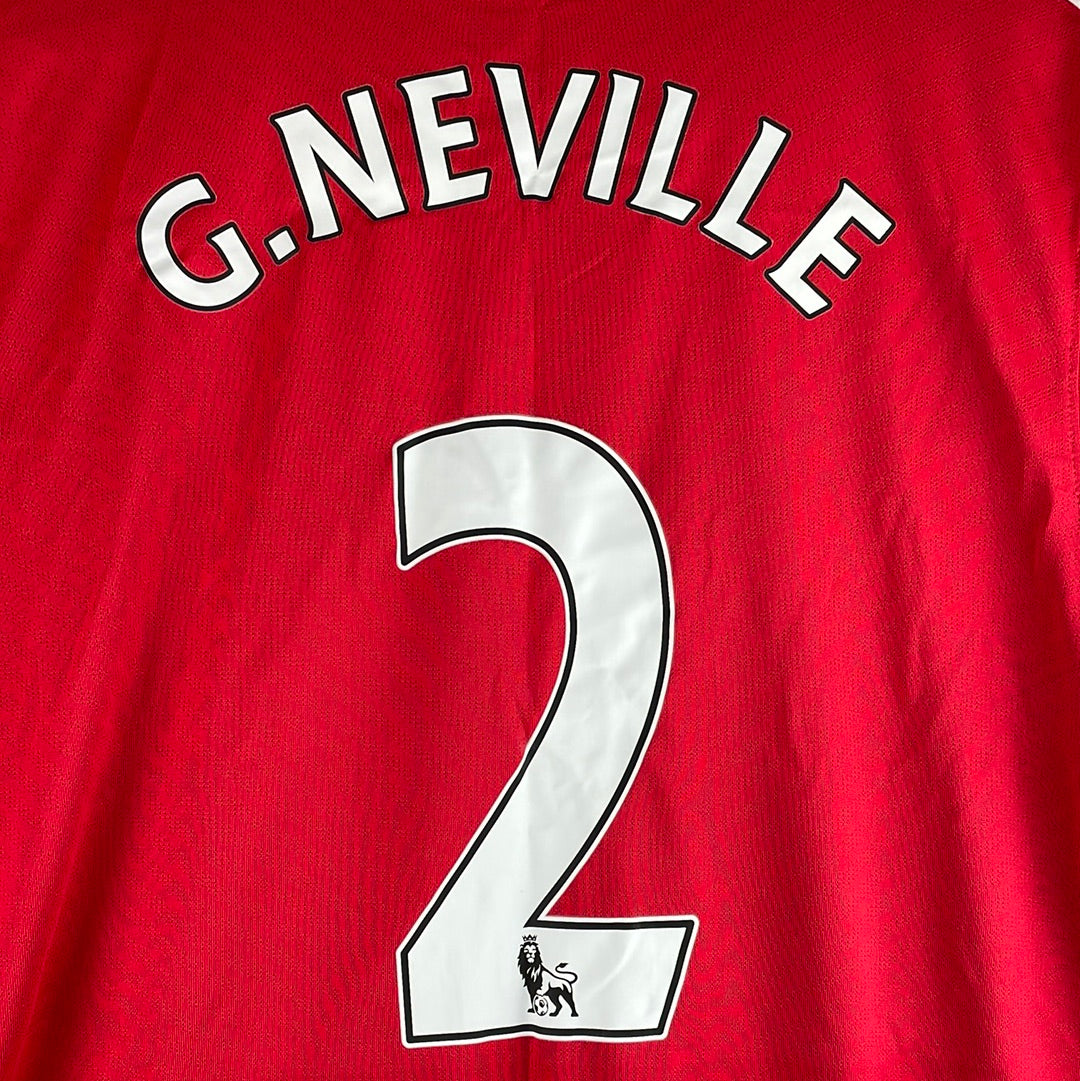 Manchester United 2009/2010 Home Shirt - BNWT - Large Adult - G.Neville 2 Print