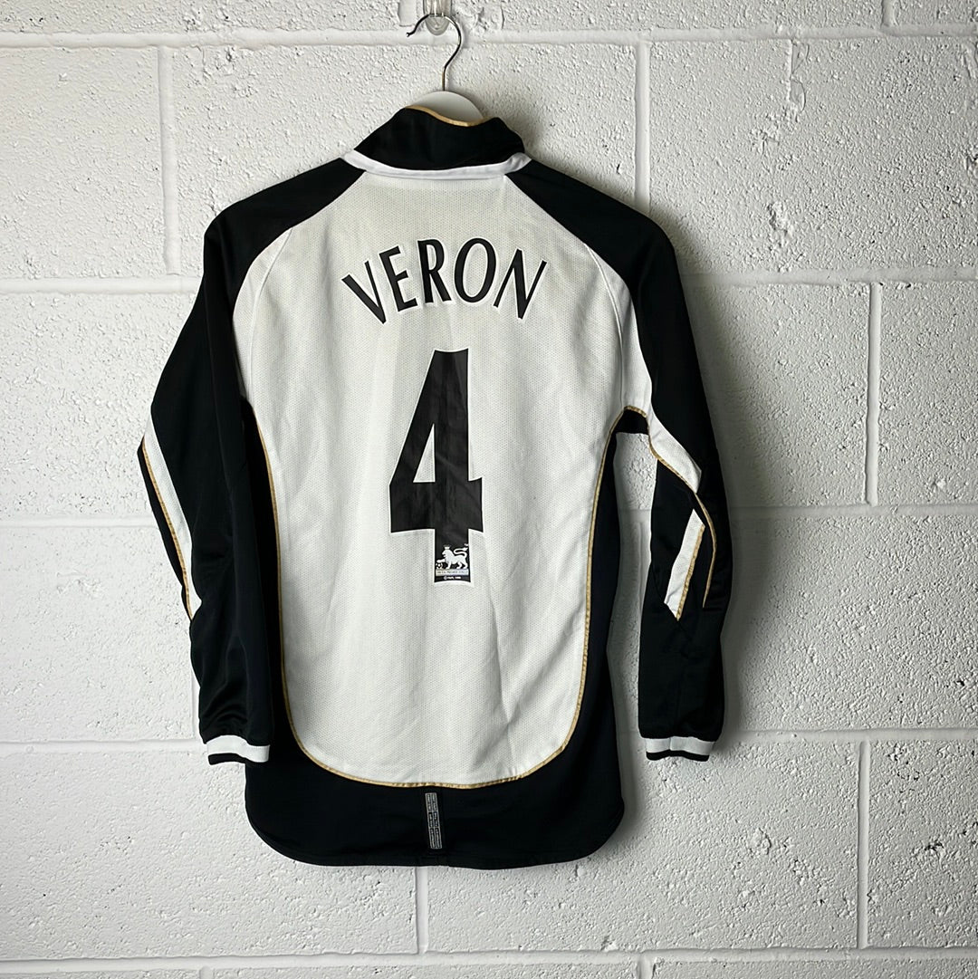 Manchester United 2001/2002 Away/Third Reversible Shirt Youth - Medium - Long Sleeve - VERON 4