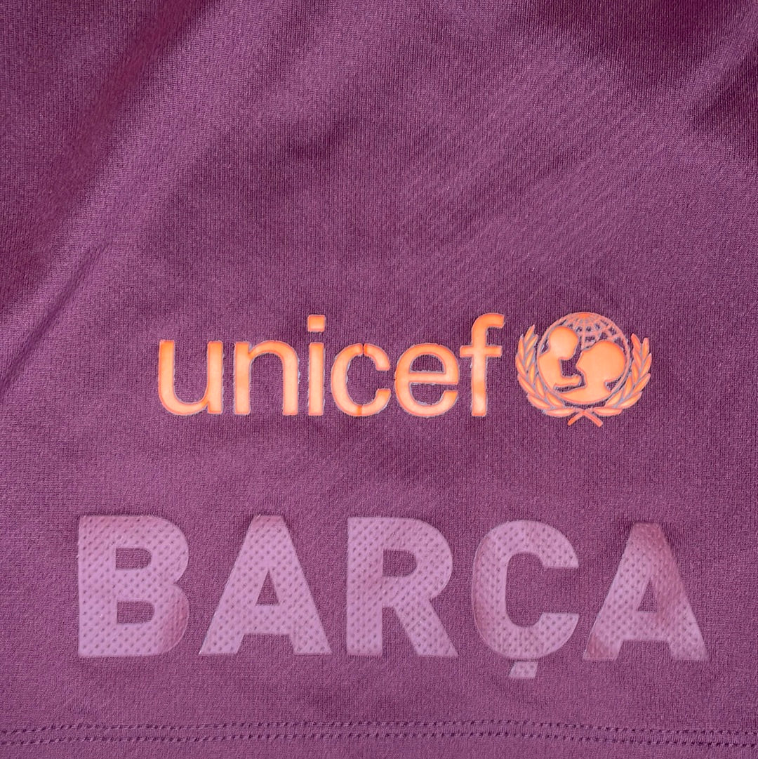 Barcelona 2017-2018 Third Shirt Junior - Age 7-8 - Very Good Condition