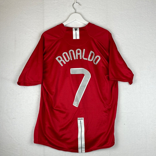 Manchester United 2007/2008 Home Shirt - XL - RONALDO 7