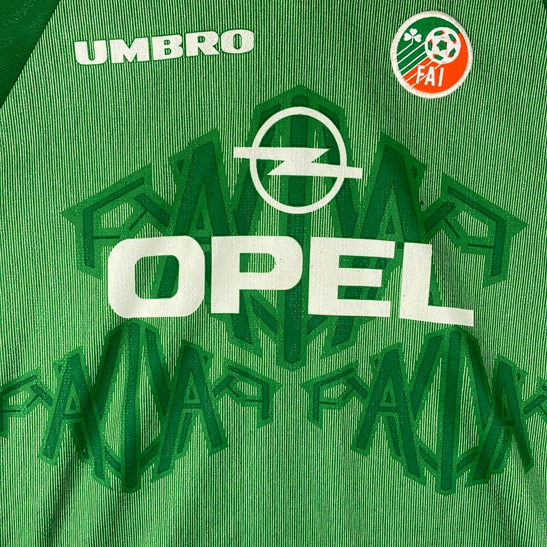Ireland 1996 Home Shirt - Large Adult Size - Authentic Umbro Shirt