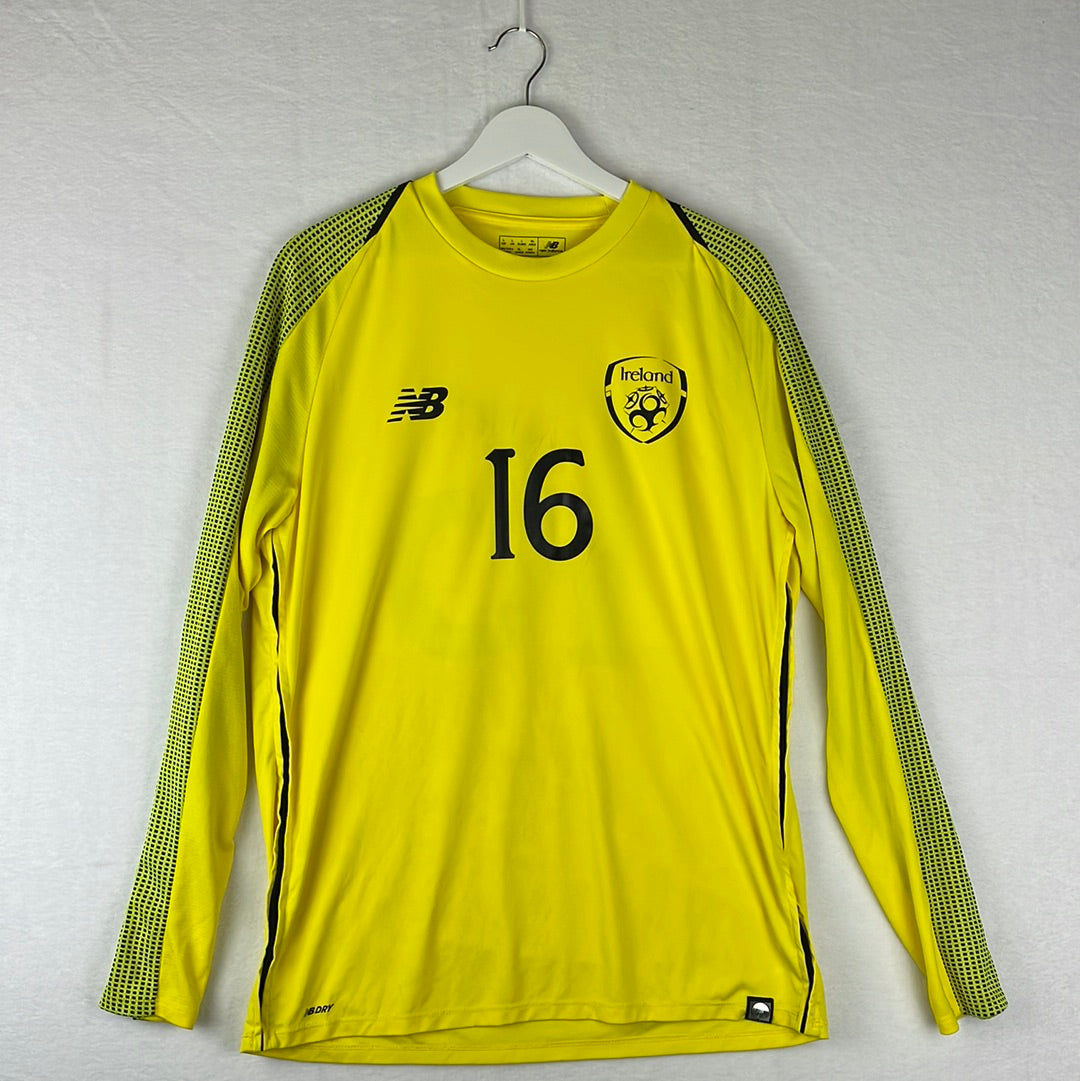 Ireland 2018 Home Goalkeeper Shirt - Large - Player Edition - Number 16 - Excellent Condition