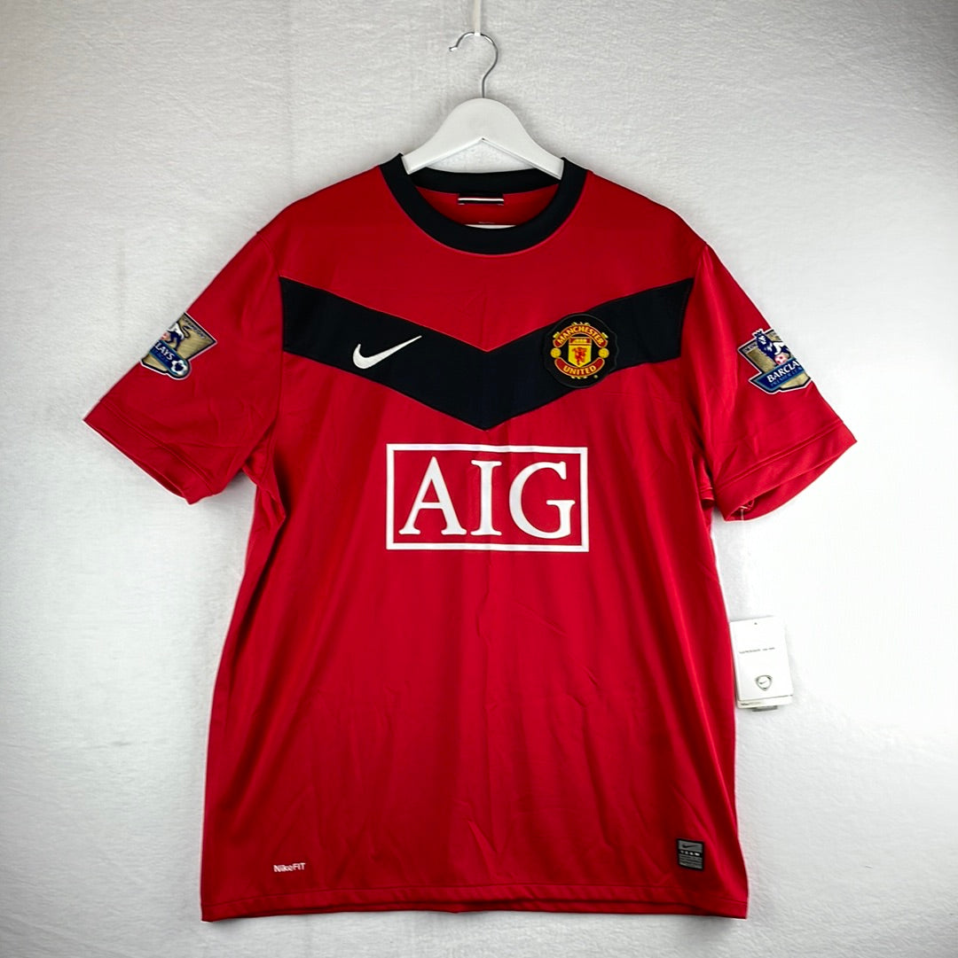 Manchester United 2009/2010 Home Shirt - BNWT - Large Adult - G.Neville 2 Print