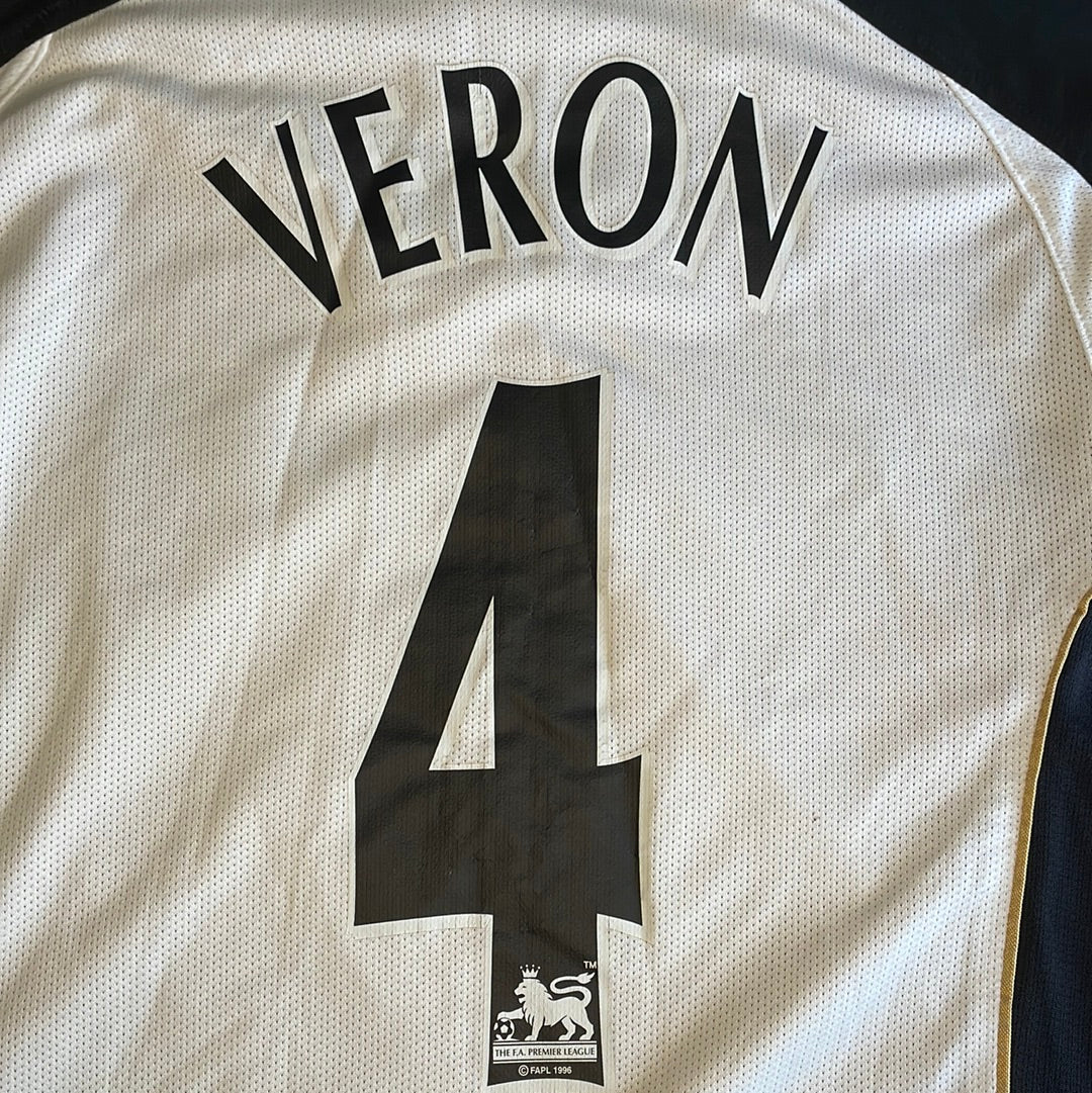 Manchester United 2001/2002 Away/Third Reversible Shirt Youth - Medium - Long Sleeve - VERON 4