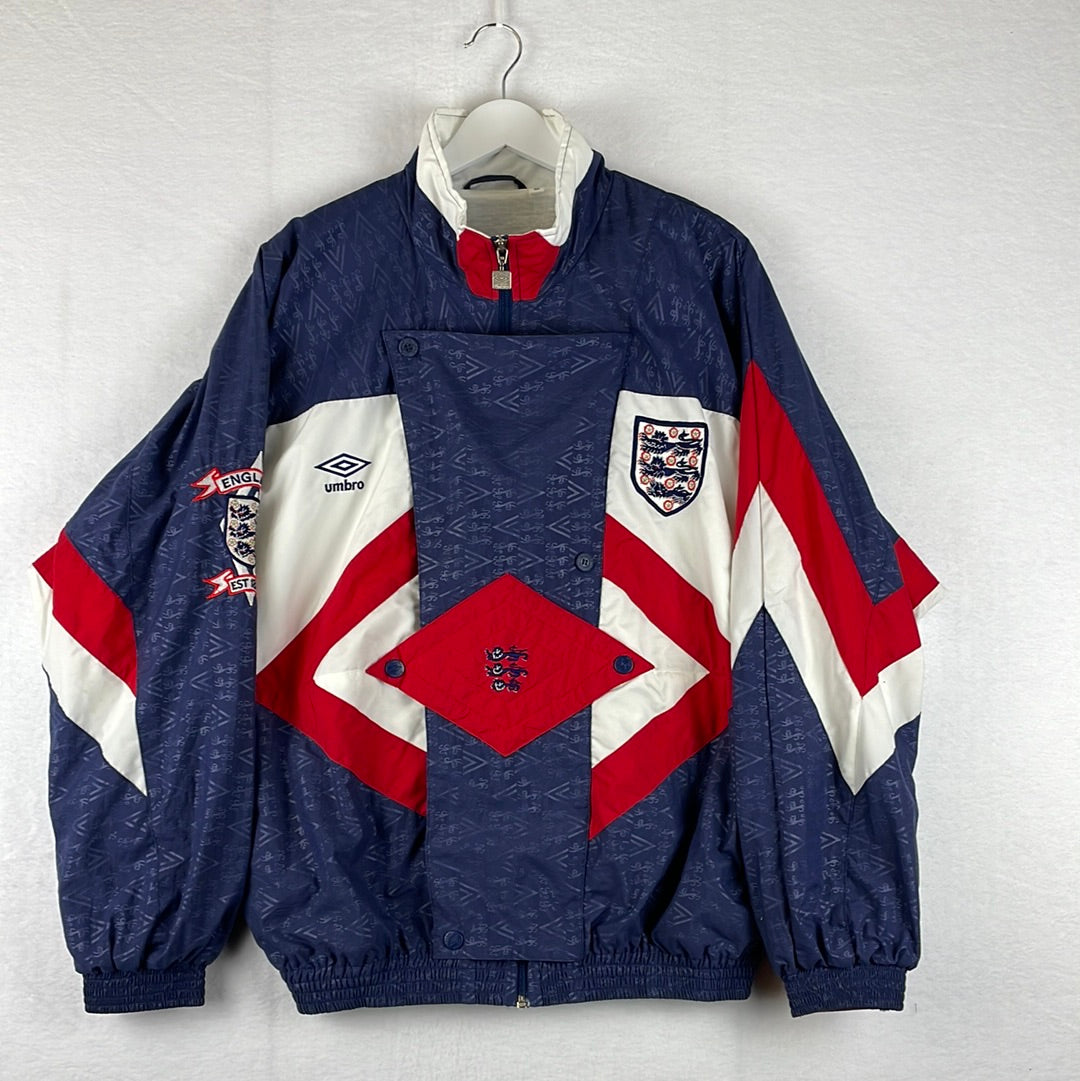 England 1990s Tracksuit Medium Excellent Condition Vintage Jacke –  Casual Football Shirts