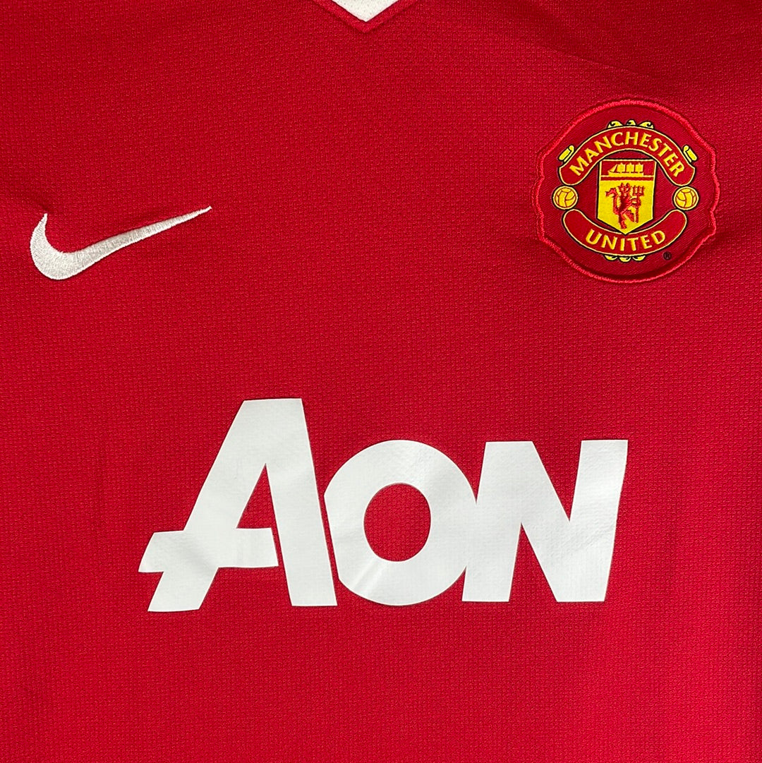 Manchester United 2010-2011 Youth Home Shirt - Age 12 to 13 - Rooney 10