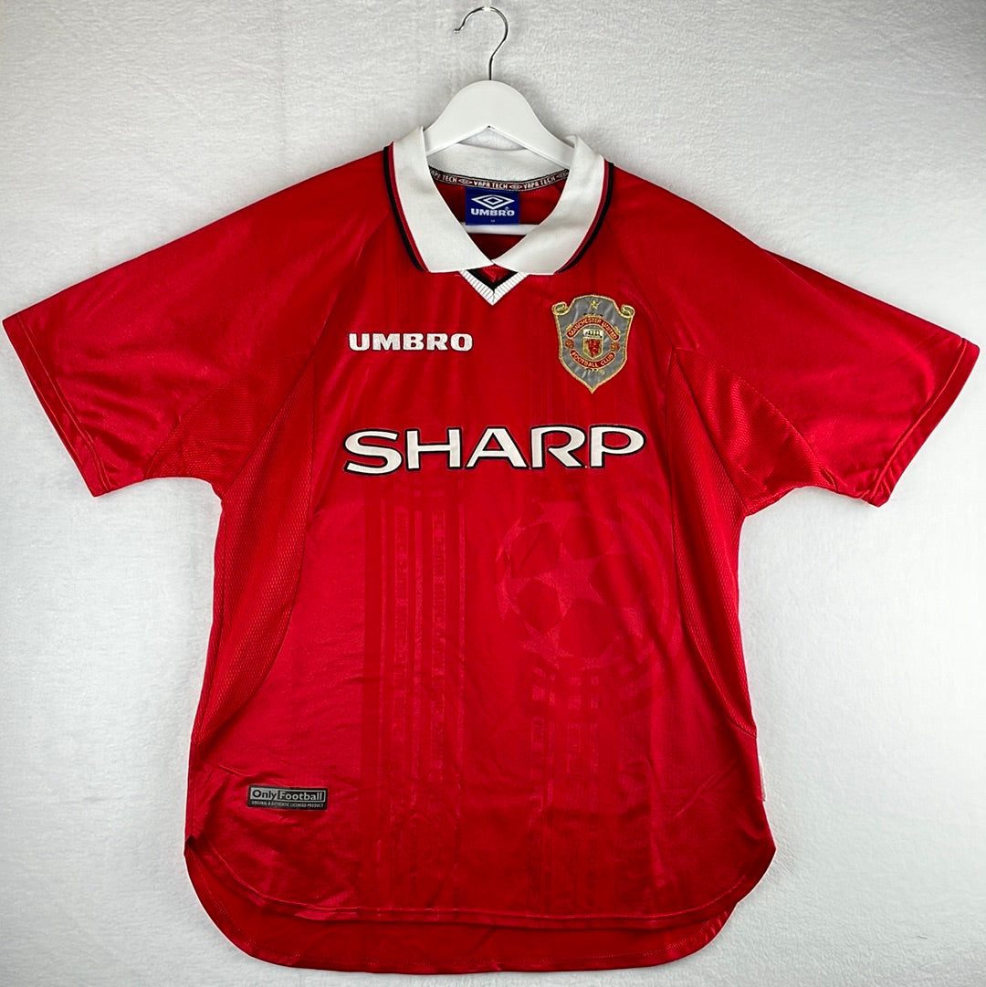 Manchester United 1999 European Home Shirt Medium 9 10 Authentic Casual Football Shirts