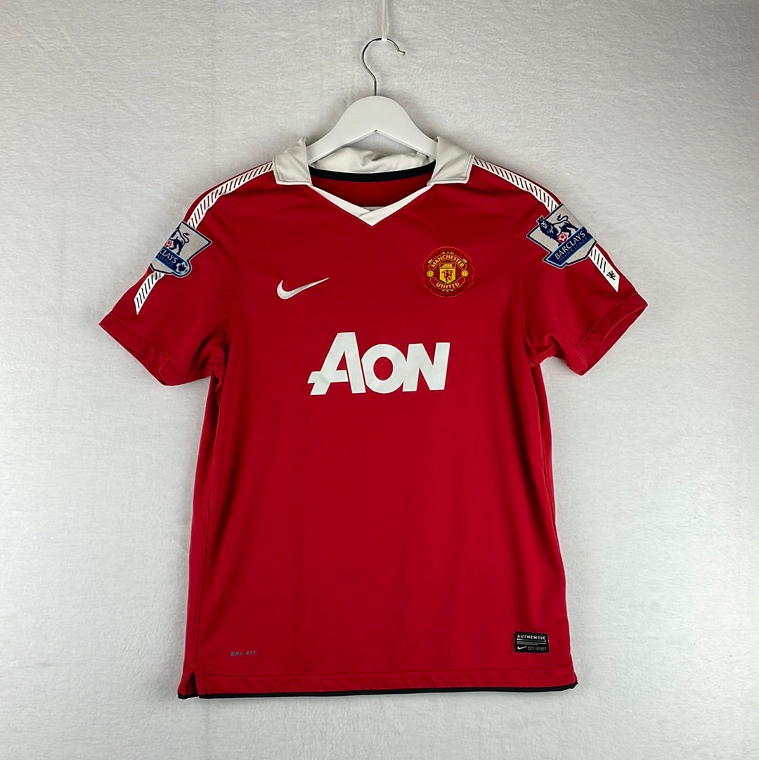 Manchester United 2010-2011 Youth Home Shirt - Age 12 to 13 - Rooney 10
