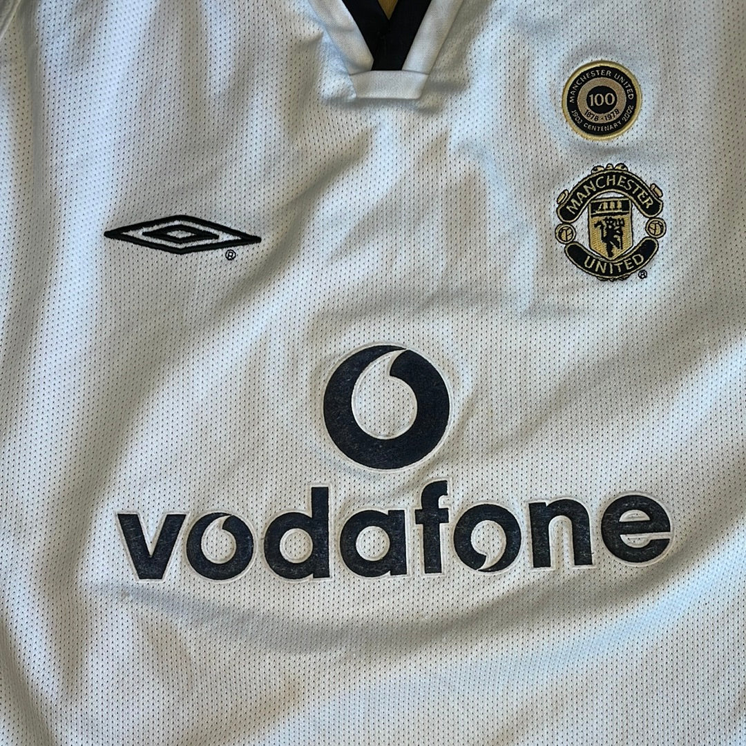 Manchester United 2001/2002 Away/Third Reversible Shirt Youth - Medium - Long Sleeve - VERON 4