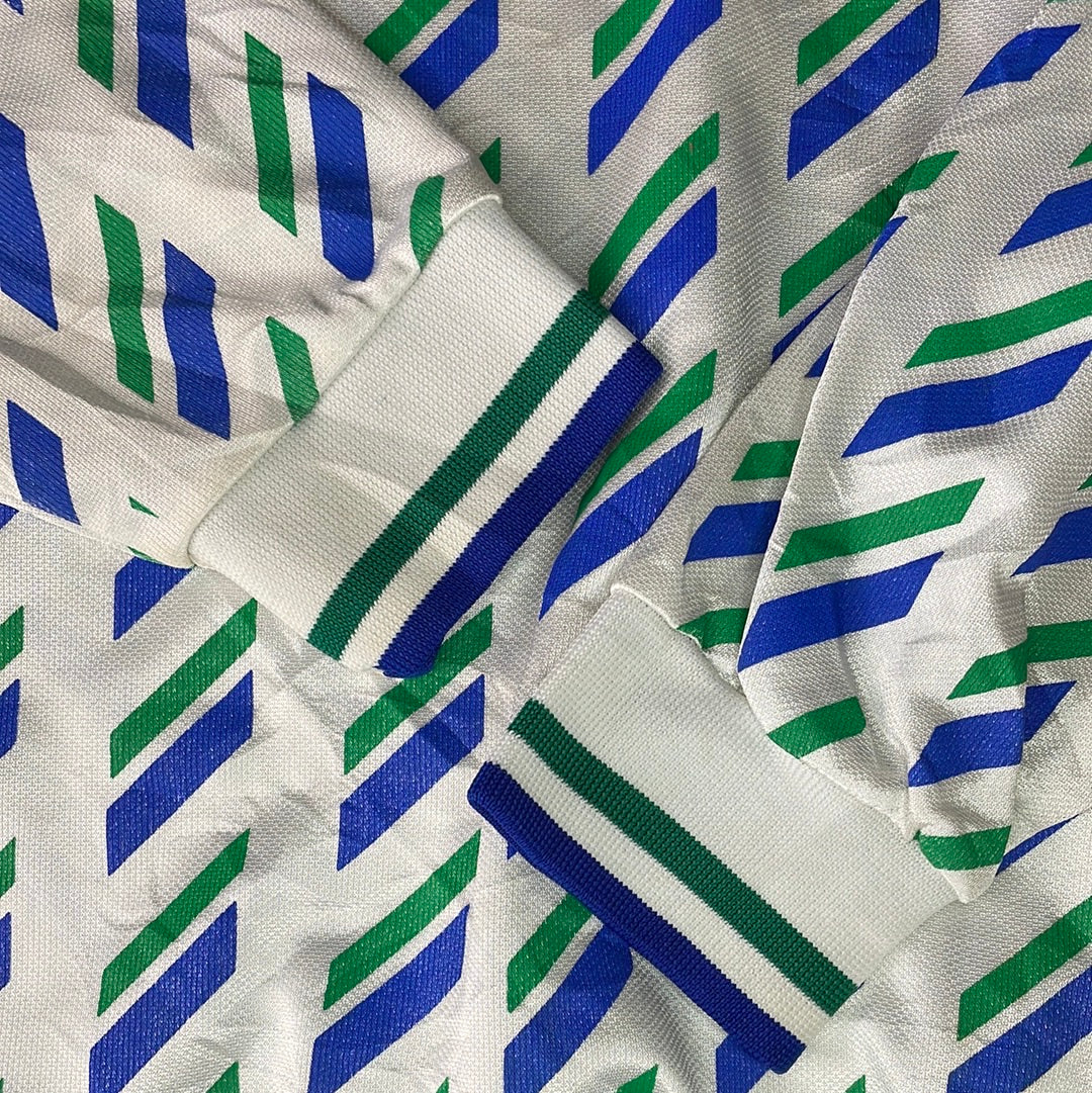 Vintage ASICS Shirt Blue/ Green Template - Extra Large - Good Condition