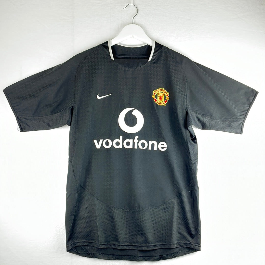 MANCHESTER UNITED 2003 2004 2005 AWAY FOOTBALL SHIRT JERSEY BLACK