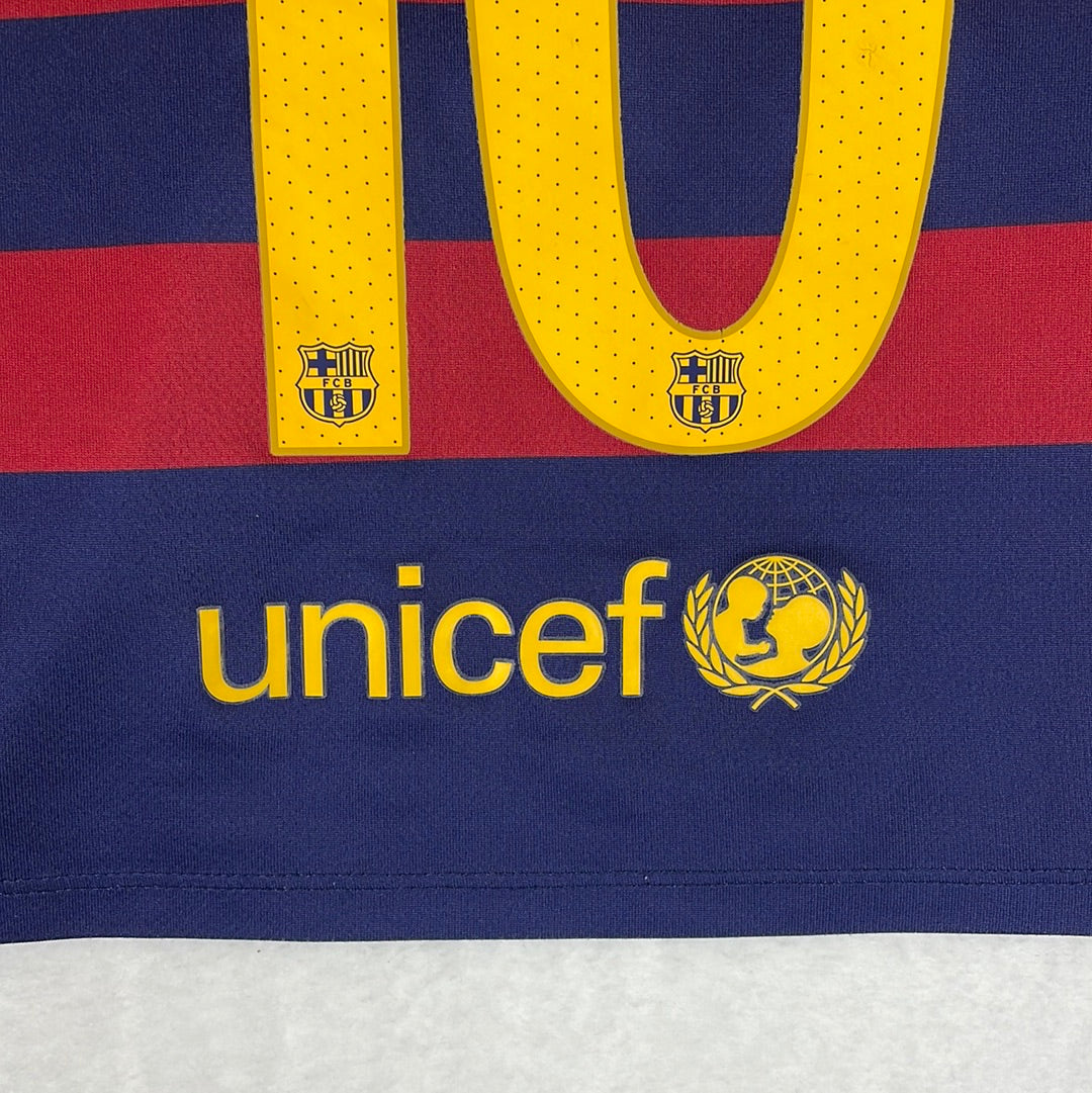 Barcelona 2015/2016 Home Shirt - Messi 10 - Age 6-7 - Excellent Condition
