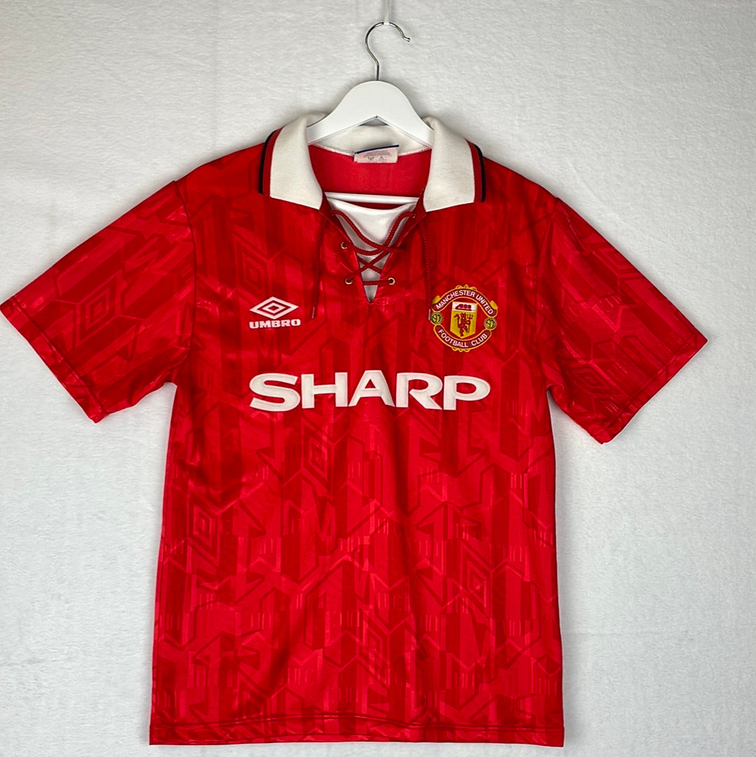 Manchester United 1992-1993-1994 Home Shirt - Small Mens - Vintage Shirt