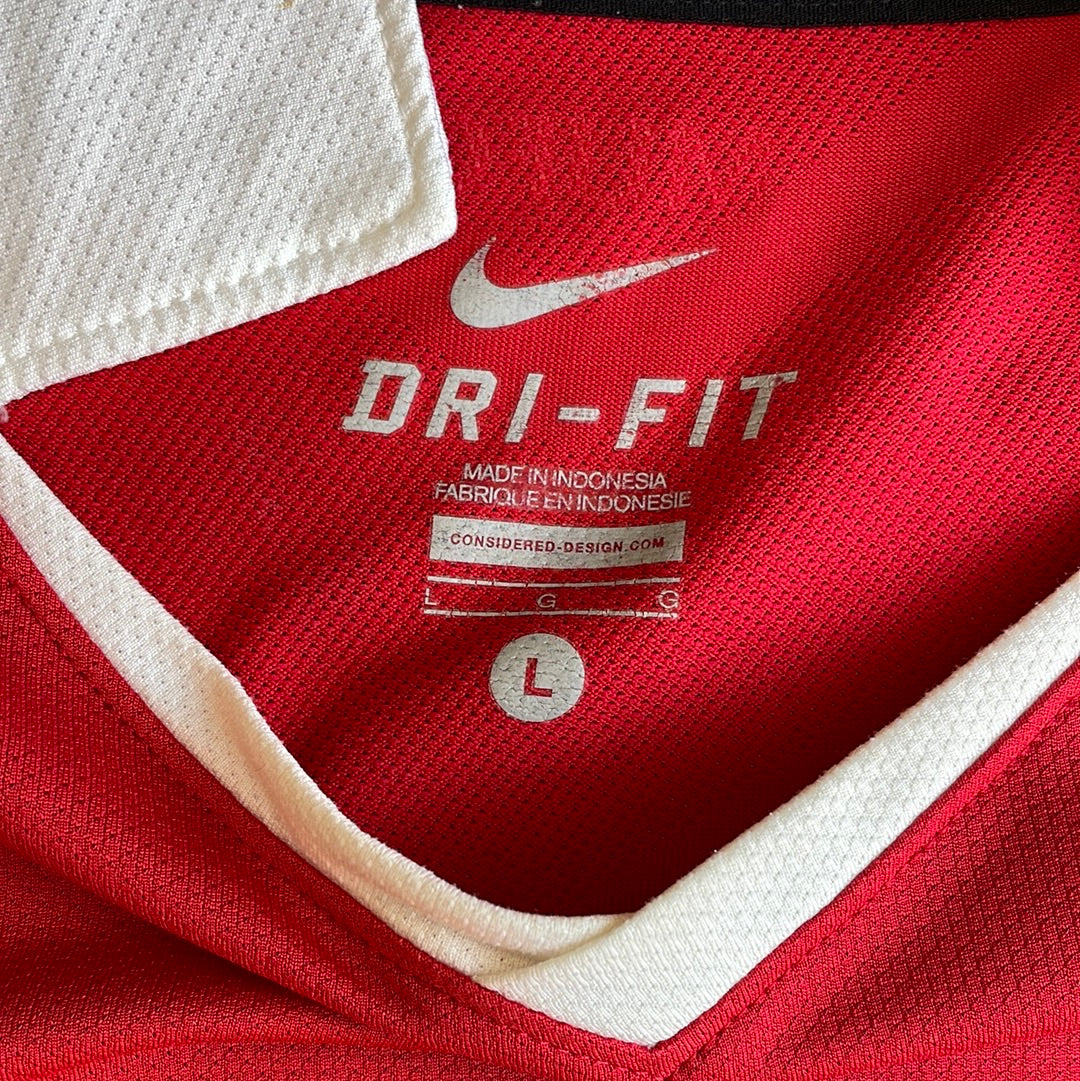Manchester United 2012 Home Shirt - Large Adult - Long Sleeve - 9/10 Condition - Nike Code 382996-623