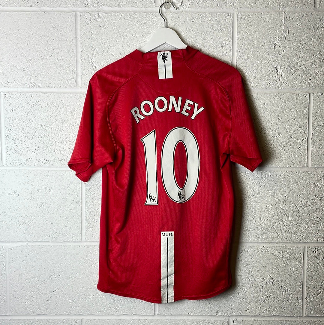 Manchester United 2007/2008 Home Shirt - Medium - ROONEY 10