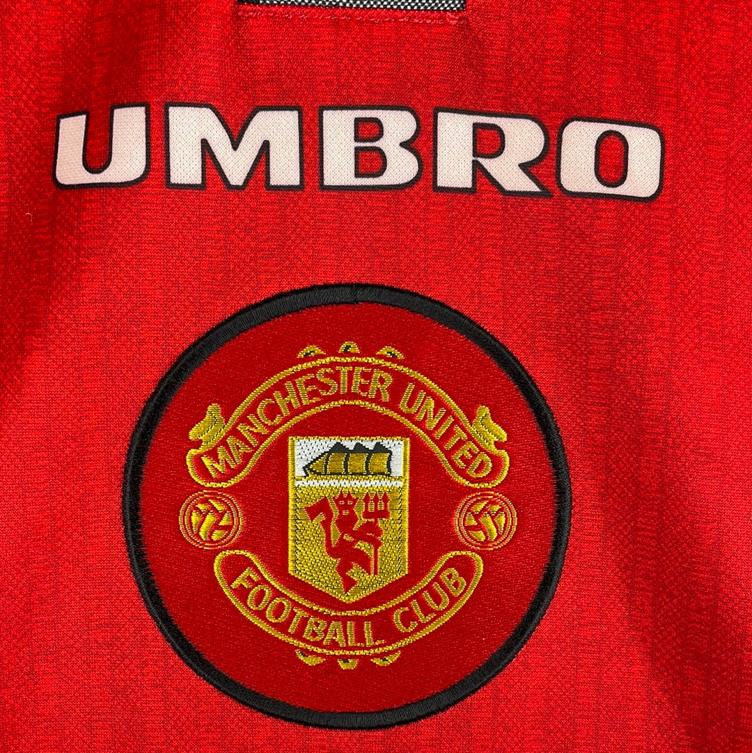 Manchester United 1996-1995 Home Shirt - XL - Rare Double Winners Embroidery