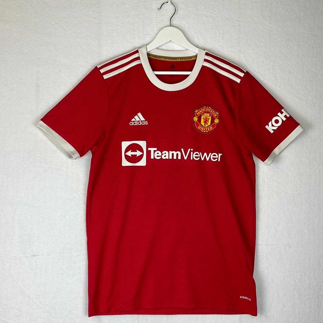 Adidas Manchester United Home Shirt 2021-22 with Maguire 5 Printing