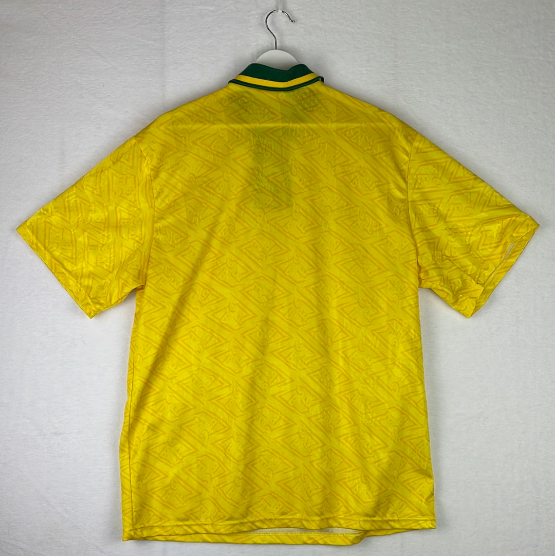 Brazil 1991-1992 Home Shirt - Large - Very Good Condition