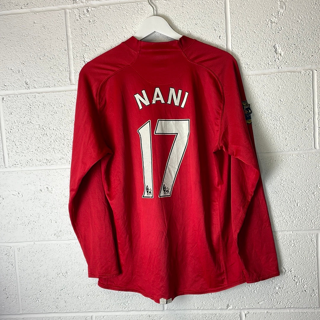 Manchester United 2007/2008 Home Shirt - Large - Long Sleeve