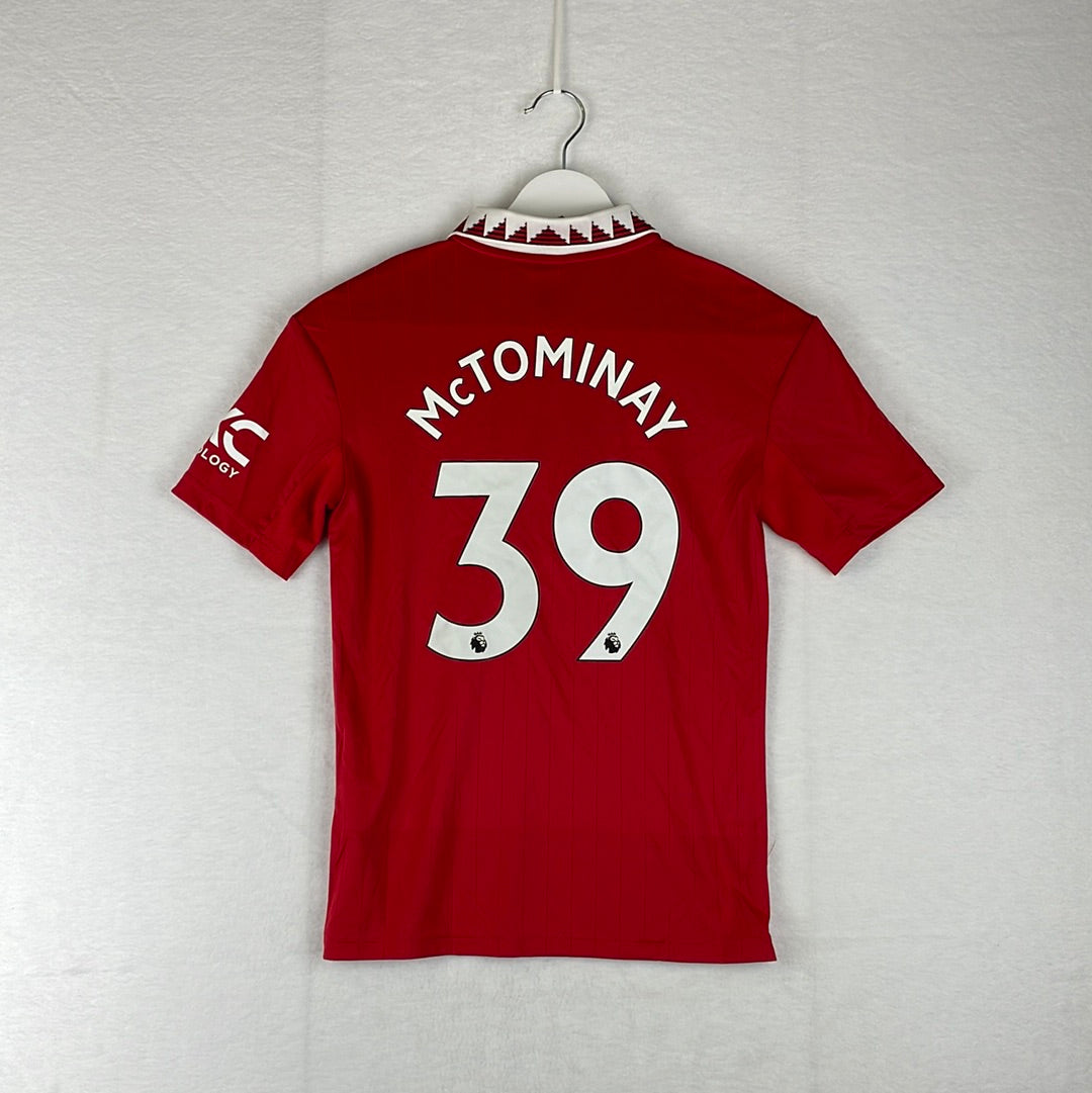 Manchester United 2022-2023 Youth Home Shirt - BNWT - McTominay 39