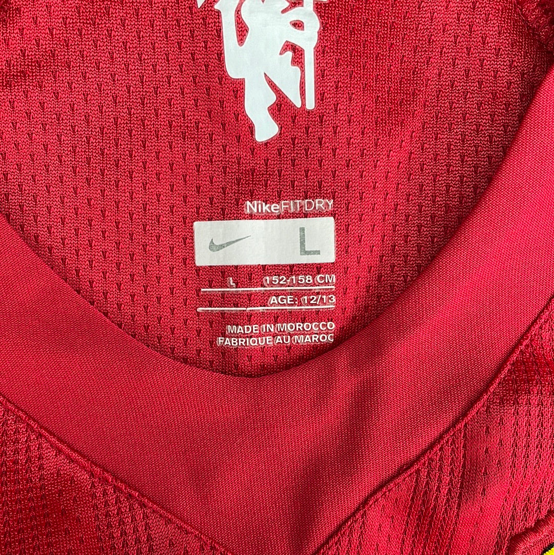 Manchester United 2007/2008 Home Shirt - Youth Large- Long Sleeve - ANDERSON 8 - Nike 2377946-666