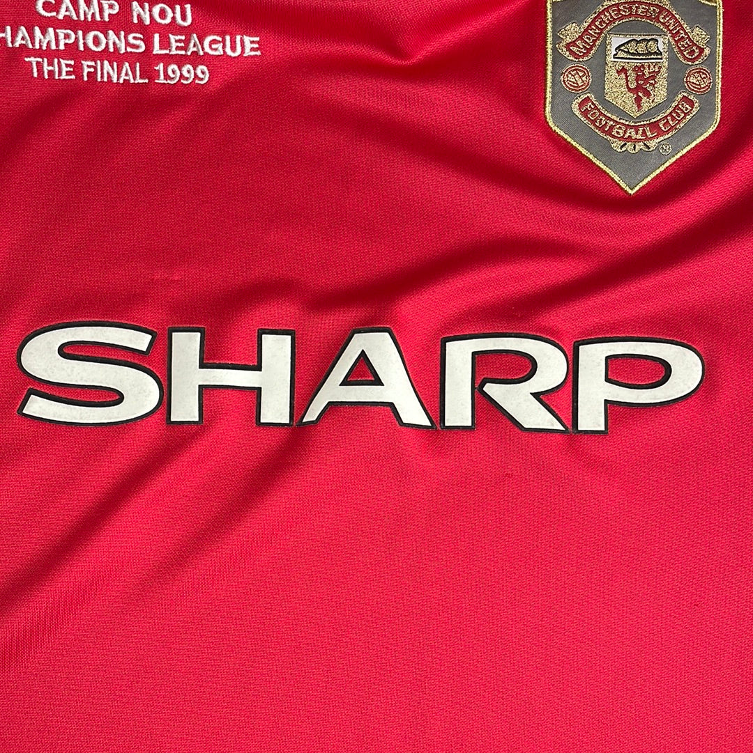 Manchester United 1999 European Home Shirt Score Draw - Large Adult
