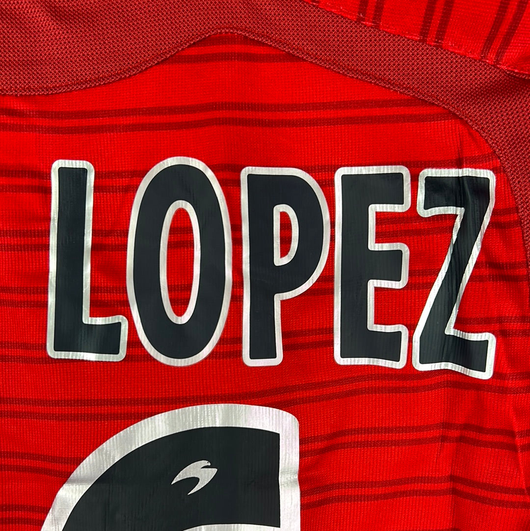 Osasuna 2006-2007 Player Issue L/S Home Shirt - Large - David Lopez 16