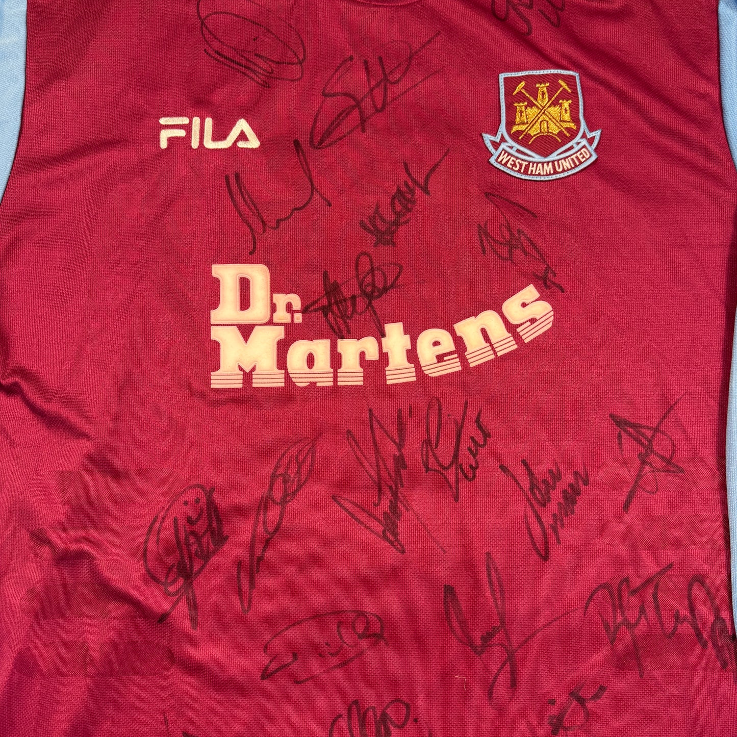West Ham United 2001/2002 Player Issue Home Shirt - Carrick - Squad Signed