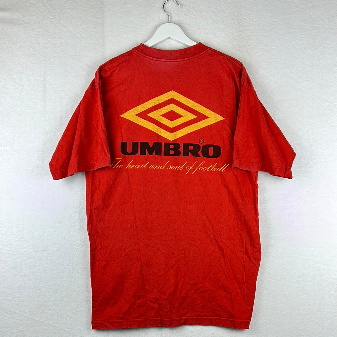 Vintage Umbro Manchester United Training T-Shirt - XL - Good Condition