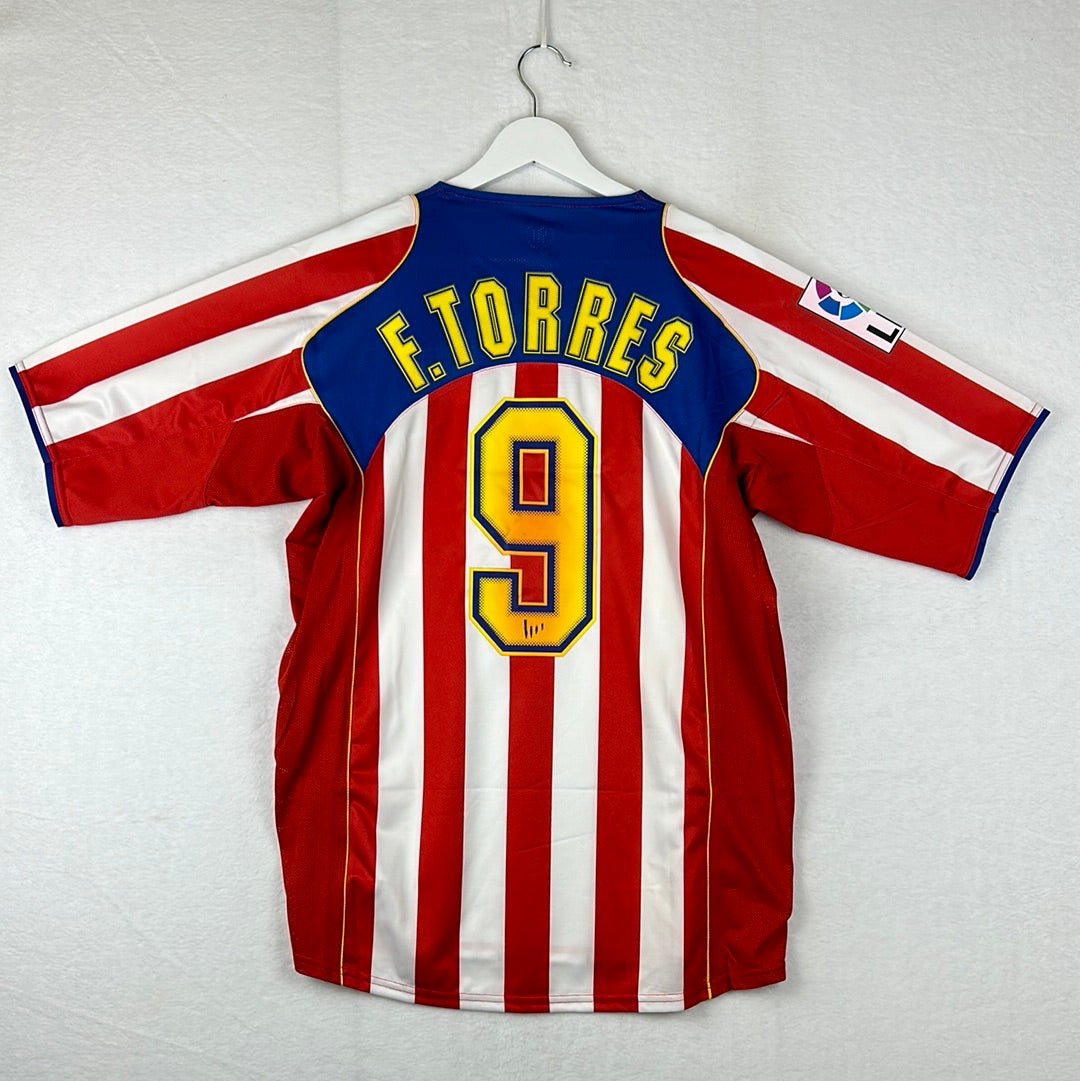 Atletico Madrid 2004/2005 Player Issue Home Shirt - Torres 9 Print