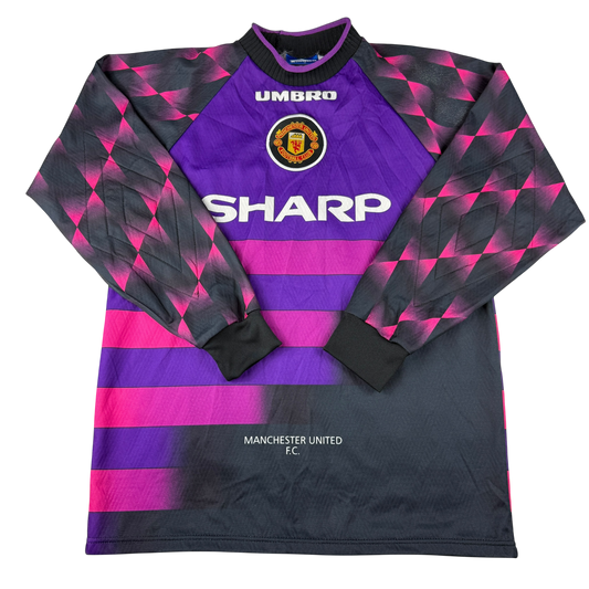 Manchester United 1996/1997 Away Goalkeeper Shirt - Medium Adult - Very Good Condition