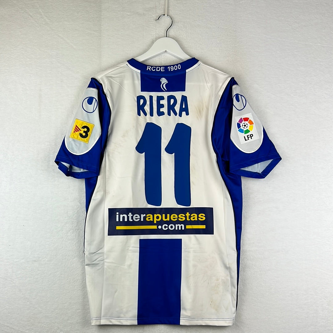 Espanyol 2006-2007 Match Worn Home Shirt - Extra Large - Riera 11