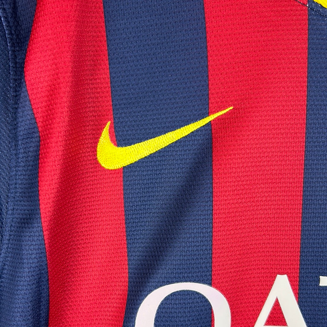 Barcelona 2013/2014 Player Issue Home Shirt - S.Roberto 24 - Long Sleeve