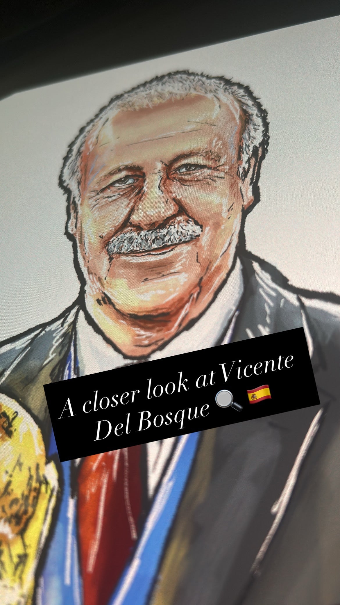 Spain World Champions Vicente Del Bosque Luis De La Fuente Art Football Print