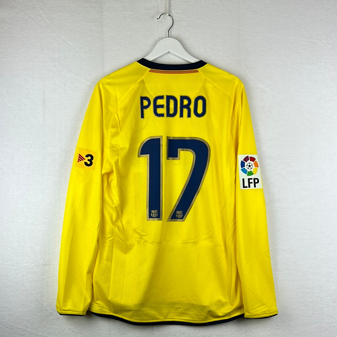 Barcelona 2008/2009 Player Issue Away Shirt - Pedro 17 - Long Sleeve
