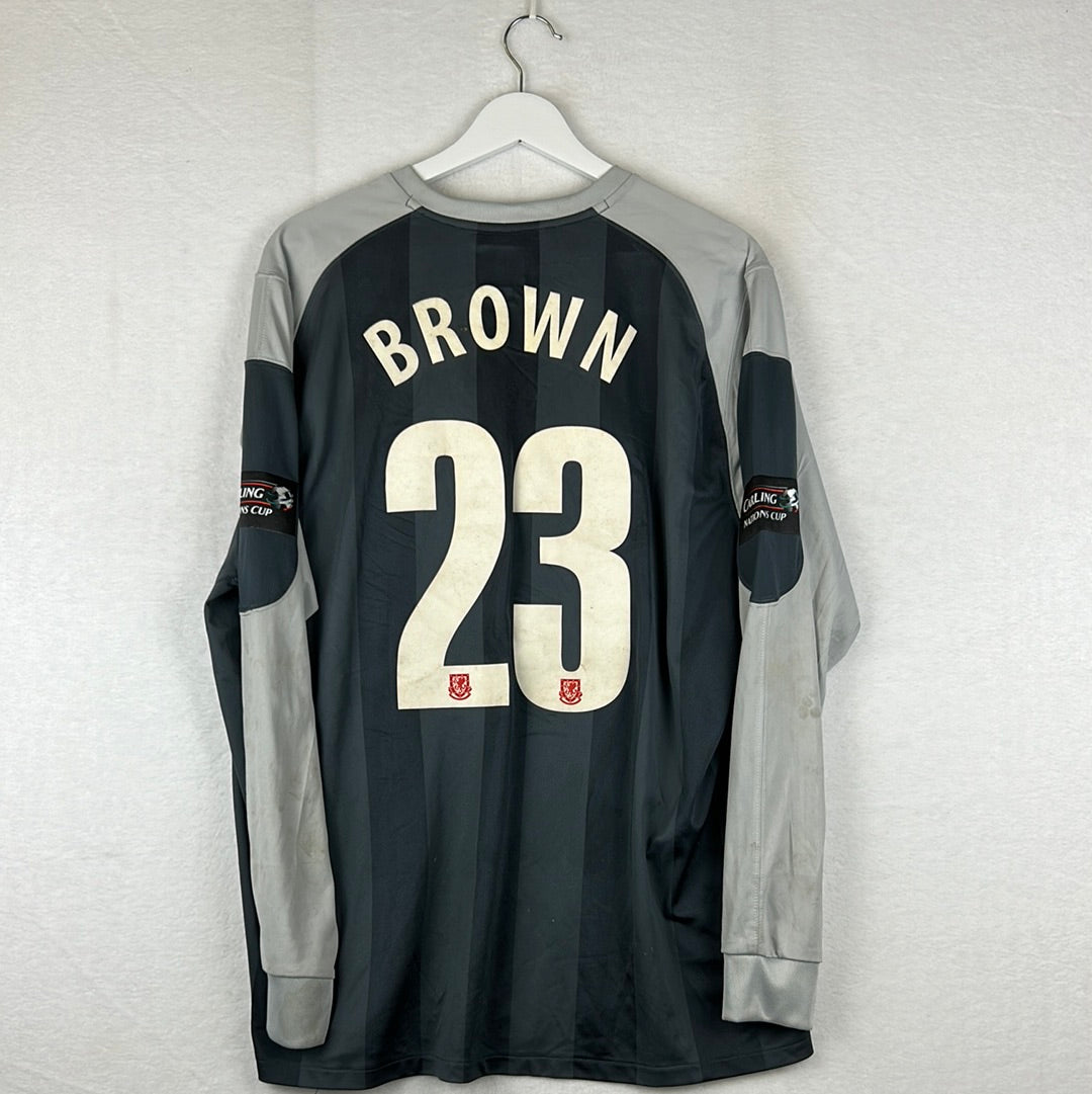 Wales 2011 Player Issue Goalkeeper Shirt v Ireland 8.2.11 - Brown 23