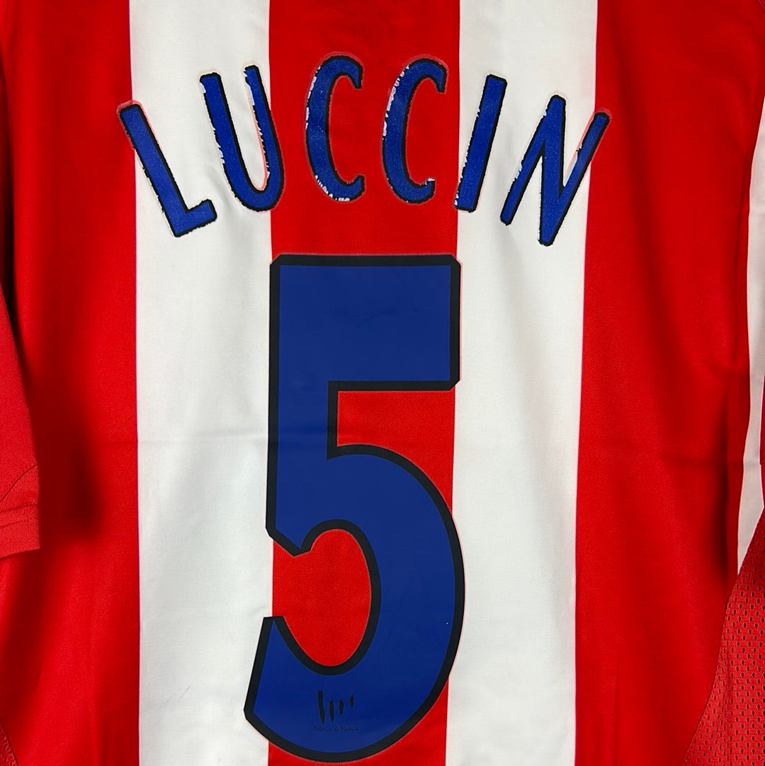 Atletico Madrid 2005/2006 Player Issue Home Shirt - Luccin 5